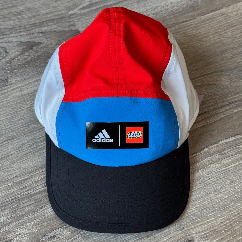 Adidas x LEGO Kids Colorblock 5-Panel Snapback Hat OSFC Red Blue White Black